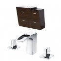 American Imaginations AI-9250 Plywood-Melamine Vanity Set In Wenge With 8-in. o.c. CUPC Faucet