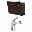 American Imaginations AI-9253 Plywood-Melamine Vanity Set In Wenge With Single Hole CUPC Faucet
