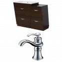 American Imaginations AI-9254 Plywood-Melamine Vanity Set In Wenge With Single Hole CUPC Faucet