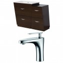 American Imaginations AI-9255 Plywood-Melamine Vanity Set In Wenge With Single Hole CUPC Faucet