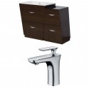 American Imaginations AI-9256 Plywood-Melamine Vanity Set In Wenge With Single Hole CUPC Faucet