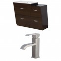American Imaginations AI-9258 Plywood-Melamine Vanity Set In Wenge With Single Hole CUPC Faucet