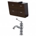 American Imaginations AI-9259 Plywood-Melamine Vanity Set In Wenge With Single Hole CUPC Faucet