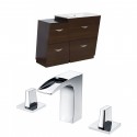 American Imaginations AI-9264 Plywood-Melamine Vanity Set In Wenge With 8-in. o.c. CUPC Faucet