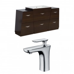 American Imaginations AI-9270 Plywood-Melamine Vanity Set In Wenge With Single Hole CUPC Faucet