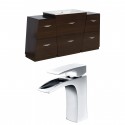 American Imaginations AI-9271 Plywood-Melamine Vanity Set In Wenge With Single Hole CUPC Faucet