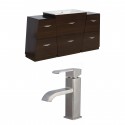 American Imaginations AI-9272 Plywood-Melamine Vanity Set In Wenge With Single Hole CUPC Faucet