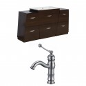 American Imaginations AI-9273 Plywood-Melamine Vanity Set In Wenge With Single Hole CUPC Faucet