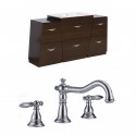 American Imaginations AI-9279 Plywood-Melamine Vanity Set In Wenge With 8-in. o.c. CUPC Faucet