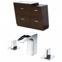 American Imaginations AI-9285 Plywood-Melamine Vanity Set In Wenge With 8-in. o.c. CUPC Faucet