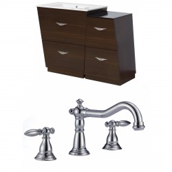American Imaginations AI-9286 Plywood-Melamine Vanity Set In Wenge With 8-in. o.c. CUPC Faucet