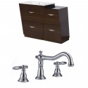 American Imaginations AI-9286 Plywood-Melamine Vanity Set In Wenge With 8-in. o.c. CUPC Faucet