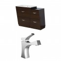 American Imaginations AI-9295 Plywood-Melamine Vanity Set In Wenge With Single Hole CUPC Faucet