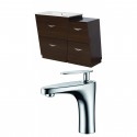 American Imaginations AI-9297 Plywood-Melamine Vanity Set In Wenge With Single Hole CUPC Faucet