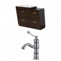 American Imaginations AI-9301 Plywood-Melamine Vanity Set In Wenge With Single Hole CUPC Faucet