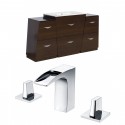American Imaginations AI-9313 Plywood-Melamine Vanity Set In Wenge With 8-in. o.c. CUPC Faucet