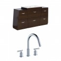 American Imaginations AI-9315 Plywood-Melamine Vanity Set In Wenge With 8-in. o.c. CUPC Faucet