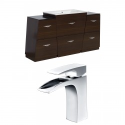 American Imaginations AI-9320 Plywood-Melamine Vanity Set In Wenge With Single Hole CUPC Faucet