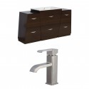 American Imaginations AI-9321 Plywood-Melamine Vanity Set In Wenge With Single Hole CUPC Faucet