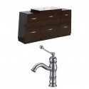 American Imaginations AI-9322 Plywood-Melamine Vanity Set In Wenge With Single Hole CUPC Faucet