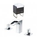 American Imaginations AI-10307 Plywood-Melamine Vanity Set In Dawn Grey With 8-in. o.c. CUPC Faucet