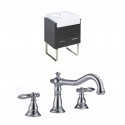 American Imaginations AI-10308 Plywood-Melamine Vanity Set In Dawn Grey With 8-in. o.c. CUPC Faucet