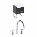 American Imaginations AI-10309 Plywood-Melamine Vanity Set In Dawn Grey With 8-in. o.c. CUPC Faucet