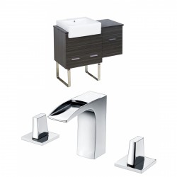 American Imaginations AI-10321 Plywood-Melamine Vanity Set In Dawn Grey With 8-in. o.c. CUPC Faucet