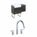 American Imaginations AI-10323 Plywood-Melamine Vanity Set In Dawn Grey With 8-in. o.c. CUPC Faucet