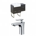 American Imaginations AI-10327 Plywood-Melamine Vanity Set In Dawn Grey With Single Hole CUPC Faucet