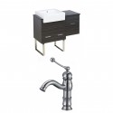 American Imaginations AI-10330 Plywood-Melamine Vanity Set In Dawn Grey With Single Hole CUPC Faucet