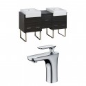 American Imaginations AI-10341 Plywood-Melamine Vanity Set In Dawn Grey With Single Hole CUPC Faucet