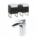 American Imaginations AI-10342 Plywood-Melamine Vanity Set In Dawn Grey With Single Hole CUPC Faucet