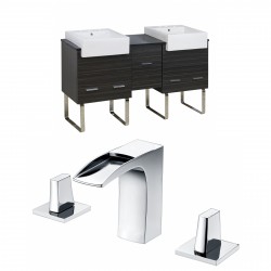 American Imaginations AI-10349 Plywood-Melamine Vanity Set In Dawn Grey With 8-in. o.c. CUPC Faucet