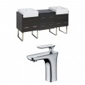 American Imaginations AI-10362 Plywood-Melamine Vanity Set In Dawn Grey With Single Hole CUPC Faucet