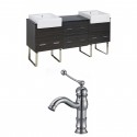American Imaginations AI-10365 Plywood-Melamine Vanity Set In Dawn Grey With Single Hole CUPC Faucet