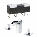American Imaginations AI-10370 Plywood-Melamine Vanity Set In Dawn Grey With 8-in. o.c. CUPC Faucet