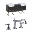 American Imaginations AI-10371 Plywood-Melamine Vanity Set In Dawn Grey With 8-in. o.c. CUPC Faucet