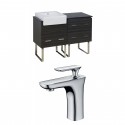 American Imaginations AI-10383 Plywood-Melamine Vanity Set In Dawn Grey With Single Hole CUPC Faucet