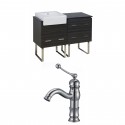 American Imaginations AI-10386 Plywood-Melamine Vanity Set In Dawn Grey With Single Hole CUPC Faucet