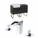 American Imaginations AI-10391 Plywood-Melamine Vanity Set In Dawn Grey With 8-in. o.c. CUPC Faucet
