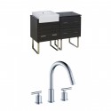American Imaginations AI-10393 Plywood-Melamine Vanity Set In Dawn Grey With 8-in. o.c. CUPC Faucet
