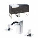 American Imaginations AI-10405 Plywood-Melamine Vanity Set In Dawn Grey With 8-in. o.c. CUPC Faucet