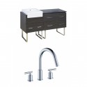 American Imaginations AI-10407 Plywood-Melamine Vanity Set In Dawn Grey With 8-in. o.c. CUPC Faucet