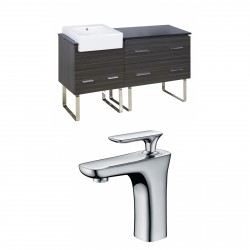 American Imaginations AI-10411 Plywood-Melamine Vanity Set In Dawn Grey With Single Hole CUPC Faucet