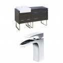 American Imaginations AI-10412 Plywood-Melamine Vanity Set In Dawn Grey With Single Hole CUPC Faucet
