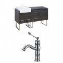American Imaginations AI-10414 Plywood-Melamine Vanity Set In Dawn Grey With Single Hole CUPC Faucet