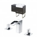 American Imaginations AI-10426 Plywood-Melamine Vanity Set In Dawn Grey With 8-in. o.c. CUPC Faucet