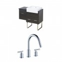 American Imaginations AI-10428 Plywood-Melamine Vanity Set In Dawn Grey With 8-in. o.c. CUPC Faucet