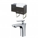 American Imaginations AI-10432 Plywood-Melamine Vanity Set In Dawn Grey With Single Hole CUPC Faucet